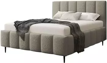 Mirjan24 Lunaro Leg Polsterbett Boucle mit Bettkasten (160x200 cm)
