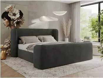 MKS Emora Classic DUO Polsterbett 160x200cm, dunkelgrau, Samt (800001268043)