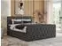 MKS Miren King Duo Boxspringbett 120x200cm Kunstleder dunkelgrau H3