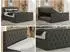 MKS Miren King Duo Boxspringbett 120x200cm Kunstleder dunkelgrau H3