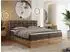 MKS Meble Albero 1 Boxspringbett 200x200cm, Eiche Wotan, braun (Albero-1)