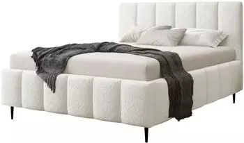 Mirjan24 Lunaro Leg Polsterbett Boucle mit Bettkasten (Lunaro Leg Boucle)