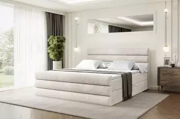 ALTDECOR Celestia-Z Boxspringbett mit Fußteil, Bettkasten und Topper, 200x200cm (800001766102)
