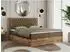 MKS Amore Boxspringbett 200x200cm, Kunstleder, braun, Bettkasten (800000665341)