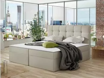 Mirjan24 Boxspringbett Nele mit Matratze, Topper & Bettkasten, 160x200cm (Paros 02)