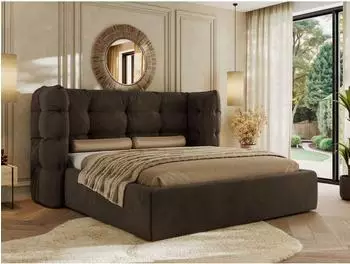 MKS Meble Flonelle Classic Polsterbett mit Bettkasten & Lattenrost, 200x200cm