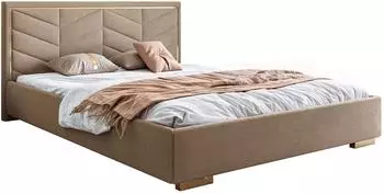 Lookway Aurora Polsterbett mit Bettkasten, beige, 120x200cm (800001175894)