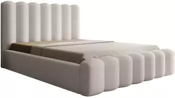 Fun M&ouml;bel Macon Polsterbett 180x200cm, Stoff Euphoria, creme