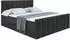 ALTDECOR OTTA-Z Boxspringbett mit Bettkasten, H4-Matratze & Topper, 180x200cm, schwarz Samt (800001765786)