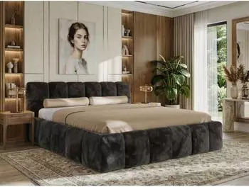 MKS Meble Nira Classic Polsterbett 180x200cm, dunkelgrau (800001299150)