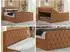 MKS Meble Miren King Duo Boxspringbett 180x200cm, Bettkasten, H3, orange Struktur
