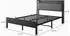 OKWISH Polsterbett Jugendbett mit LED, USB, Bettkasten & Lattenrost, grau, 90x200cm