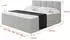 ALTDECOR FAMA Boxspringbett 200x200 H4-Matratze mit Topper, hellgrau