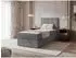 Mirjan24 Rebos Single Boucle Boxspringbett mit Bettkasten, H3, 100x200cm