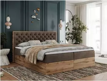 MKS Meble Albero 3 Boxspringbett mit Multipocket-Matratze und Topper