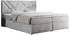 Gerster Neomi Boxspringbett 160x200cm hellgrau Velvet H3 Visco (800000790832)