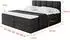 ALTDECOR FAMA Boxspringbett mit Matratze H3 und Topper, 200x200cm, schwarz