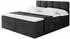 ALTDECOR FAMA Boxspringbett mit Matratze H3 und Topper, 200x200cm, schwarz