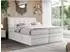 MKS Meble Gold 10 King Boxspringbett mit Bettkasten, Kunstleder, weiß, 120x200cm (H4)