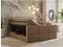 MKS Albero 2 King DUO Boxspringbett 140x200cm Kunstleder braun H3 (800000939422)