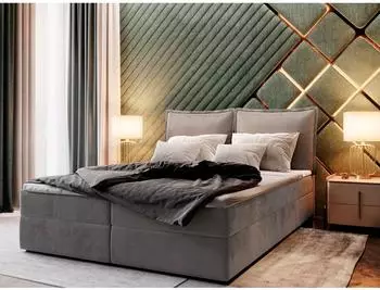 Masseno LENTE Boxspringbett 180x200cm, grau (LENTE 180X200 CM MONOLITH 85)