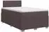 vidaXL Boxspringbett mit Matratze, Stoff, dunkelbraun, 120x200cm (3451188)