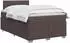 vidaXL Boxspringbett mit Matratze, Stoff, dunkelbraun, 120x200cm (3451188)