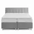 Home Collective Boxspringbett Microvelours grau, 180x200cm, Kaltschaum H3
