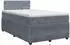 vidaXL Boxspringbett mit Matratze 120x200cm, dunkelgrau, Samt (3451650)