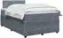vidaXL Boxspringbett mit Matratze 120x200cm, dunkelgrau, Samt (3451650)