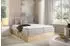 Fun Möbel Roland Premium Boxspringbett, Stoff Lincoln, hellgrau, 200x200cm