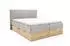 Fun Möbel Roland Premium Boxspringbett, Stoff Lincoln, hellgrau, 200x200cm