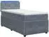 vidaXL Boxspringbett mit Matratze, Samt, dunkelgrau, 80x200cm (3453024)