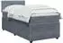 vidaXL Boxspringbett mit Matratze, Samt, dunkelgrau, 80x200cm (3453024)