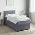vidaXL Boxspringbett mit Matratze, Samt, dunkelgrau, 80x200cm (3453024)