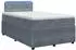 vidaXL Boxspringbett mit Matratze 120x190cm, dunkelgrau, Samt (3453102)