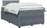 vidaXL Boxspringbett mit Matratze 120x190cm, dunkelgrau, Samt (3453102)