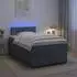 vidaXL Boxspringbett mit Matratze 120x190cm, dunkelgrau, Samt (3453102)