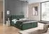Fun Möbel DOMINGA PREMIUM Boxspringbett 180x200cm, Stoff, meeresgrün