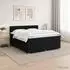 vidaXL Boxspringbett mit Matratze, Stoff, schwarz, 160x200cm (3452452)