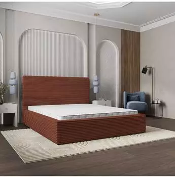 Masseno Miretti Polsterbett 160x200cm mit Bettkasten, braun (800001246903)
