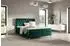 Fun Möbel Espen Premium Boxspringbett 160x220cm, Stoff, smaragdgrün