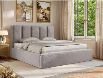 MKS Savino Classic Polsterbett mit Bettkasten & Lattenrost, 160x200cm, hellgrau (800001512100)