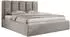MKS Savino Classic Polsterbett mit Bettkasten & Lattenrost, 160x200cm, hellgrau (800001512100)
