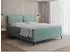 WFL GROUP Calio Rise Boxspringbett mit Bettkasten, Chenille türkis, 140x200cm (800001913238)