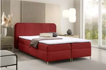 Fun Möbel Alize Boxspringbett 140x200cm, Stoff Fresh, rot