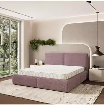 Masseno Feluro Polsterbett 180x200cm mit Bettkasten, lila (800001224129)