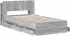vidaXL Bettgestell mit Stauraum und Kopfteil Sonoma-Grau 80x200cm (3433914)