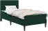 vidaXL Bettgestell mit Matratze 100x200cm, dunkelgrün, Samt (3415032)