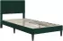 vidaXL Bettgestell mit Matratze 100x200cm, dunkelgrün, Samt (3415032)